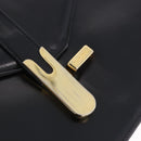 Salvatore Ferragamo Shoulder Bag Leather Black Gold Tone Auth ka6079-19