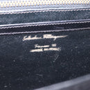 Salvatore Ferragamo Shoulder Bag Leather Black Gold Tone Auth ka6079-12