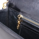 Salvatore Ferragamo Shoulder Bag Leather Black Gold Tone Auth ka6079-25
