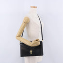 Salvatore Ferragamo Shoulder Bag Leather Black Gold Tone Auth ka6079-27
