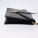 Salvatore Ferragamo Shoulder Bag Leather Black Gold Tone Auth ka6079-3