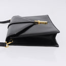 Salvatore Ferragamo Shoulder Bag Leather Black Gold Tone Auth ka6079-4