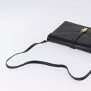 Salvatore Ferragamo Shoulder Bag Leather Black Gold Tone Auth ka6079-7