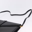 Salvatore Ferragamo Shoulder Bag Leather Black Gold Tone Auth ka6079-14