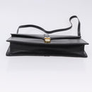 Salvatore Ferragamo Shoulder Bag Leather Black Gold Tone Auth ka6079-5