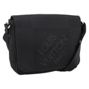 LOUIS VUITTON Damier Geant Petit Message Shoulder Bag Black M93618 Auth ka6081-1