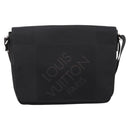 LOUIS VUITTON Damier Geant Petit Message Shoulder Bag Black M93618 Auth ka6081-13