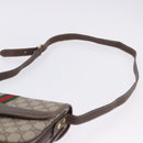 GUCCI GG Supreme Web Sherry Line Shoulder Bag PVC Beige 001 113 6862 Auth ka6092-11