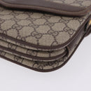 GUCCI GG Supreme Web Sherry Line Shoulder Bag PVC Beige 001 113 6862 Auth ka6092-15