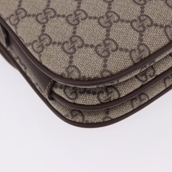 GUCCI GG Supreme Web Sherry Line Shoulder Bag PVC Beige 001 113 6862 Auth ka6092