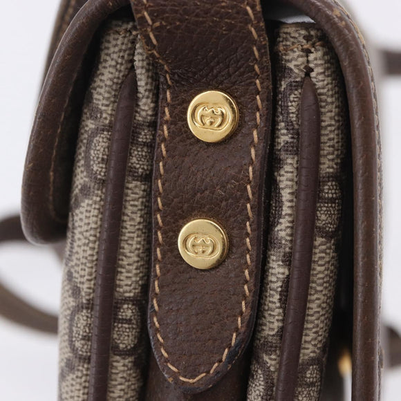 GUCCI GG Supreme Web Sherry Line Shoulder Bag PVC Beige 001 113 6862 Auth ka6092