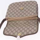 GUCCI GG Supreme Web Sherry Line Shoulder Bag PVC Beige 001 113 6862 Auth ka6092-20