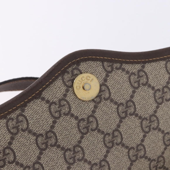 GUCCI GG Supreme Web Sherry Line Shoulder Bag PVC Beige 001 113 6862 Auth ka6092