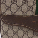 GUCCI GG Supreme Web Sherry Line Shoulder Bag PVC Beige 001 113 6862 Auth ka6092-3