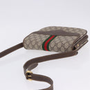 GUCCI GG Supreme Web Sherry Line Shoulder Bag PVC Beige 001 113 6862 Auth ka6092-9