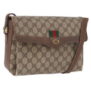 GUCCI GG Supreme Web Sherry Line Shoulder Bag PVC Beige 904 02 084 Auth ka6093-1