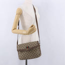 GUCCI GG Supreme Web Sherry Line Shoulder Bag PVC Beige 904 02 084 Auth ka6093-36