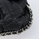 CHANEL Matelasse Chain Shoulder Bag Lamb Skin Black Silver CC Auth ka6097SAV-11