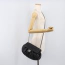 CHANEL Matelasse Chain Shoulder Bag Lamb Skin Black Silver CC Auth ka6097SAV-24