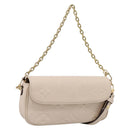 LOUIS VUITTON Monogram Empreinte Wallet on Chain Ivy White M82210 Auth ka6099V-1