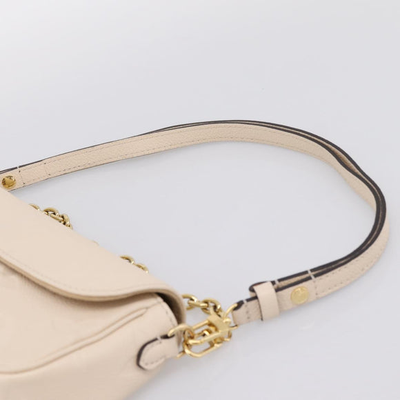 LOUIS VUITTON Monogram Empreinte Wallet on Chain Ivy White M82210 Auth ka6099V