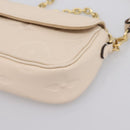 LOUIS VUITTON Monogram Empreinte Wallet on Chain Ivy White M82210 Auth ka6099V-12