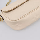 LOUIS VUITTON Monogram Empreinte Wallet on Chain Ivy White M82210 Auth ka6099V-17