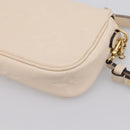 LOUIS VUITTON Monogram Empreinte Wallet on Chain Ivy White M82210 Auth ka6099V-14