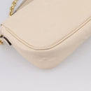 LOUIS VUITTON Monogram Empreinte Wallet on Chain Ivy White M82210 Auth ka6099V-15