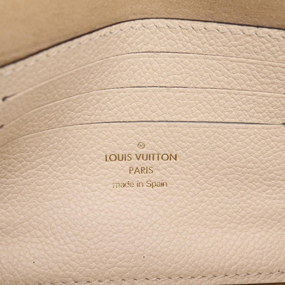 LOUIS VUITTON Monogram Empreinte Wallet on Chain Ivy White M82210 Auth ka6099V