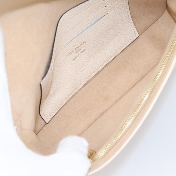 LOUIS VUITTON Monogram Empreinte Wallet on Chain Ivy White M82210 Auth ka6099V