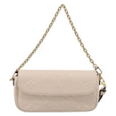 LOUIS VUITTON Monogram Empreinte Wallet on Chain Ivy White M82210 Auth ka6099V-2