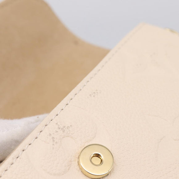 LOUIS VUITTON Monogram Empreinte Wallet on Chain Ivy White M82210 Auth ka6099V