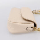 LOUIS VUITTON Monogram Empreinte Wallet on Chain Ivy White M82210 Auth ka6099V-5