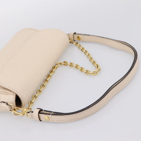 LOUIS VUITTON Monogram Empreinte Wallet on Chain Ivy White M82210 Auth ka6099V