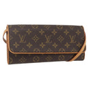 LOUIS VUITTON Monogram Pochette Twin GM Shoulder Bag M51852 LV Auth ka609V-1