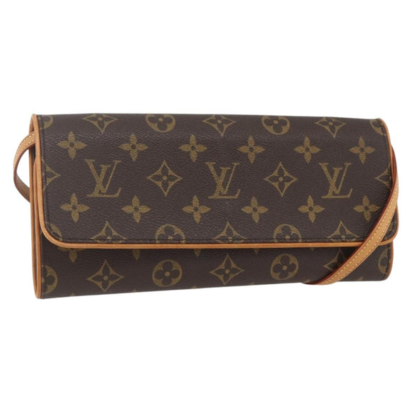 LOUIS VUITTON Monogram Pochette Twin GM Shoulder Bag M51852 LV Auth ka609V