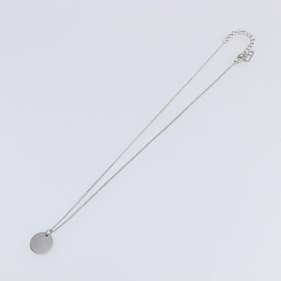 Christian Dior Necklace Metal Silver Auth ka6100