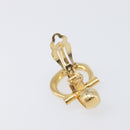CELINE Earring Metal Gold Tone Auth ka6101-4