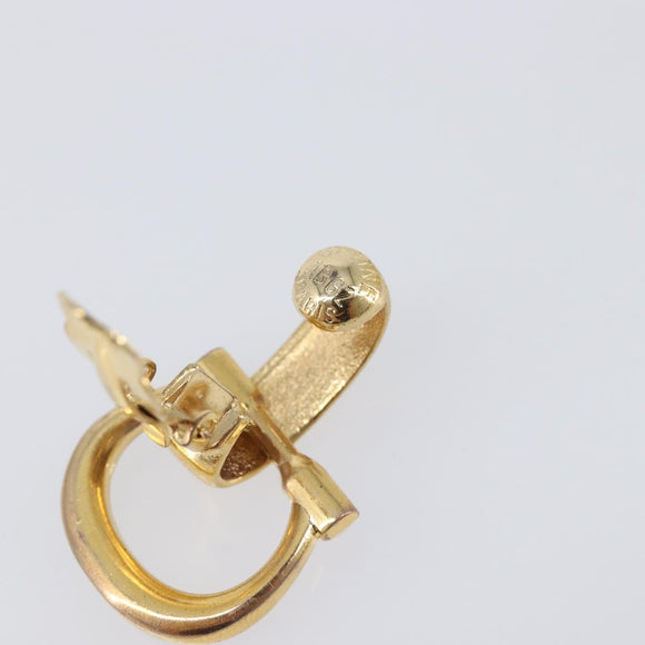 CELINE Earring Metal Gold Tone Auth ka6101