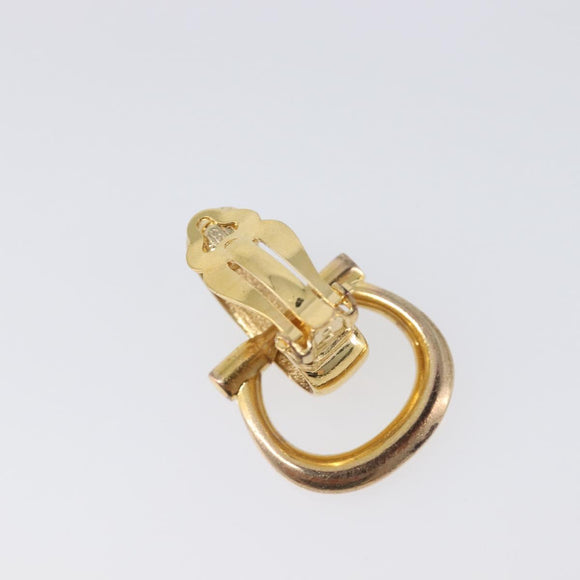 CELINE Earring Metal Gold Tone Auth ka6101