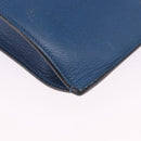 Christian Louboutin Hand Bag Leather Blue Silver Auth ka6102-15