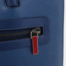 Christian Louboutin Hand Bag Leather Blue Silver Auth ka6102-17