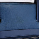 Christian Louboutin Hand Bag Leather Blue Silver Auth ka6102-19