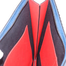 Christian Louboutin Hand Bag Leather Blue Silver Auth ka6102-23