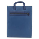 Christian Louboutin Hand Bag Leather Blue Silver Auth ka6102-3