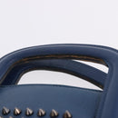 Christian Louboutin Hand Bag Leather Blue Silver Auth ka6102-9