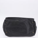 Chloe Paraty Hand Bag Leather Black Gold Tone Auth ka6106-5