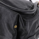 Chloe Paraty Hand Bag Leather Black Gold Tone Auth ka6106-16