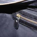 Chloe Paraty Hand Bag Leather Black Gold Tone Auth ka6106-23
